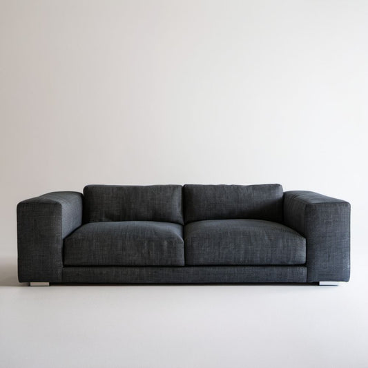 Dwuosobowa sofa z tkaniny grafitowa 200 x 90 x 85 cm